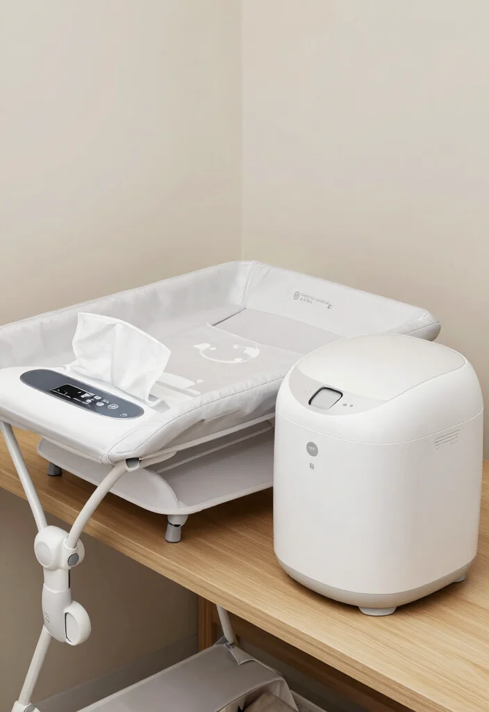 14 Changing Table Decor Ideas That Feel Cute & Practical 54 14 Changing Table Decor Ideas That Feel Cute & Practical - 14. Innovative Baby Gear 1