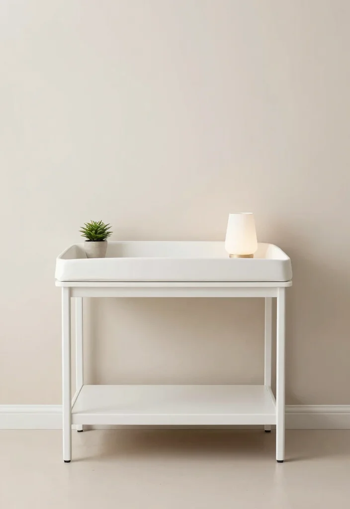 14 Changing Table Decor Ideas That Feel Cute & Practical 15 14 Changing Table Decor Ideas That Feel Cute & Practical - 5. Minimalist Design 1
