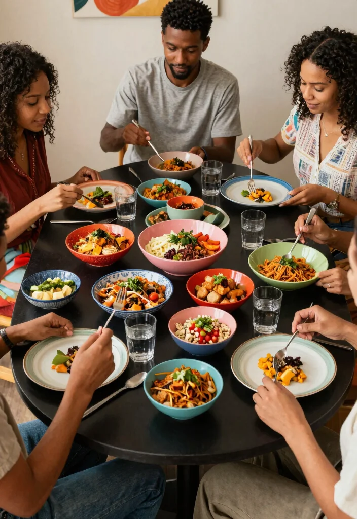 15 Black Round Table Decor Ideas With Bold Contrast 55 15 Black Round Table Decor Ideas With Bold Contrast - 15. Interactive Dining 1