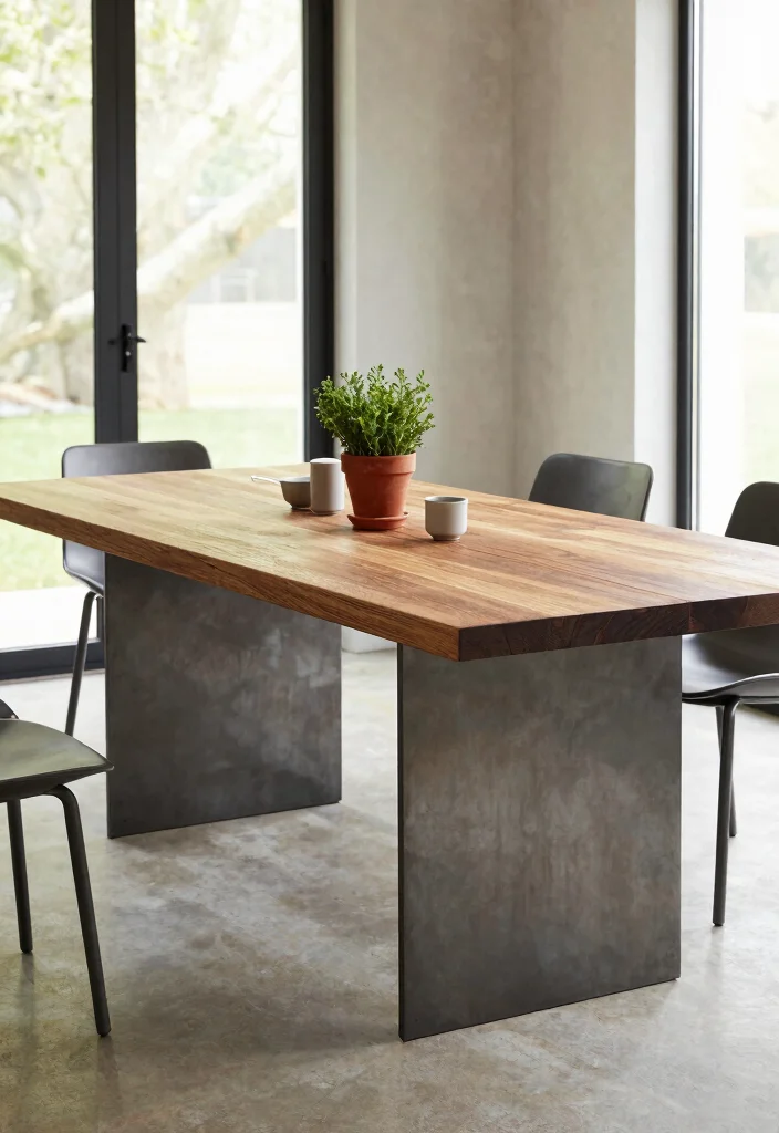 15 Custom Dining Table Ideas With Unique Character 53 15 Custom Dining Table Ideas With Unique Character - 13. Mixed Material Marvels 1