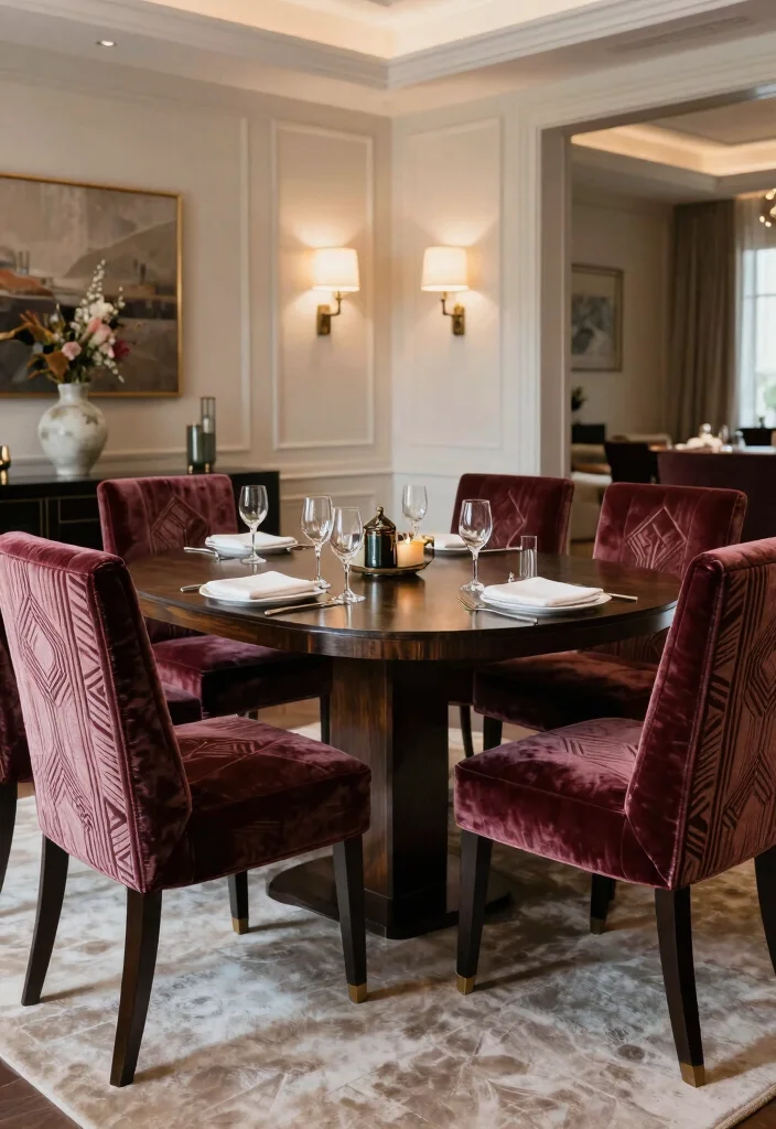 15 Dining Chairs for Dark Wood Table Ideas That Match Perfectly - 11. Art Deco Style Chairs 1