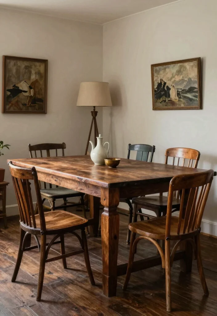 15 Dining Chairs for Dark Wood Table Ideas That Match Perfectly - 14. Vintage Chairs 1