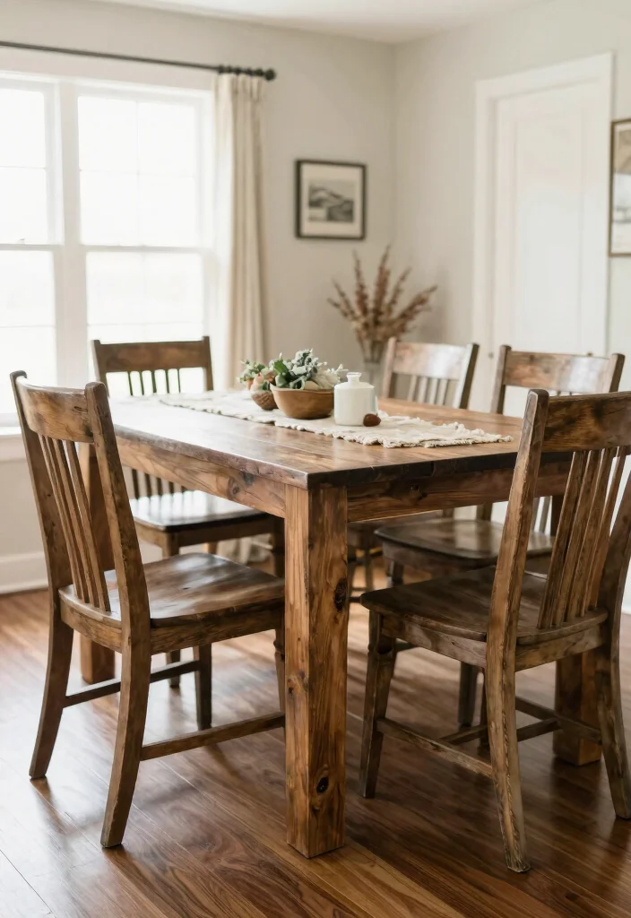 15 Dining Chairs for Dark Wood Table Ideas That Match Perfectly - 4. Rustic Farmhouse Chairs 1