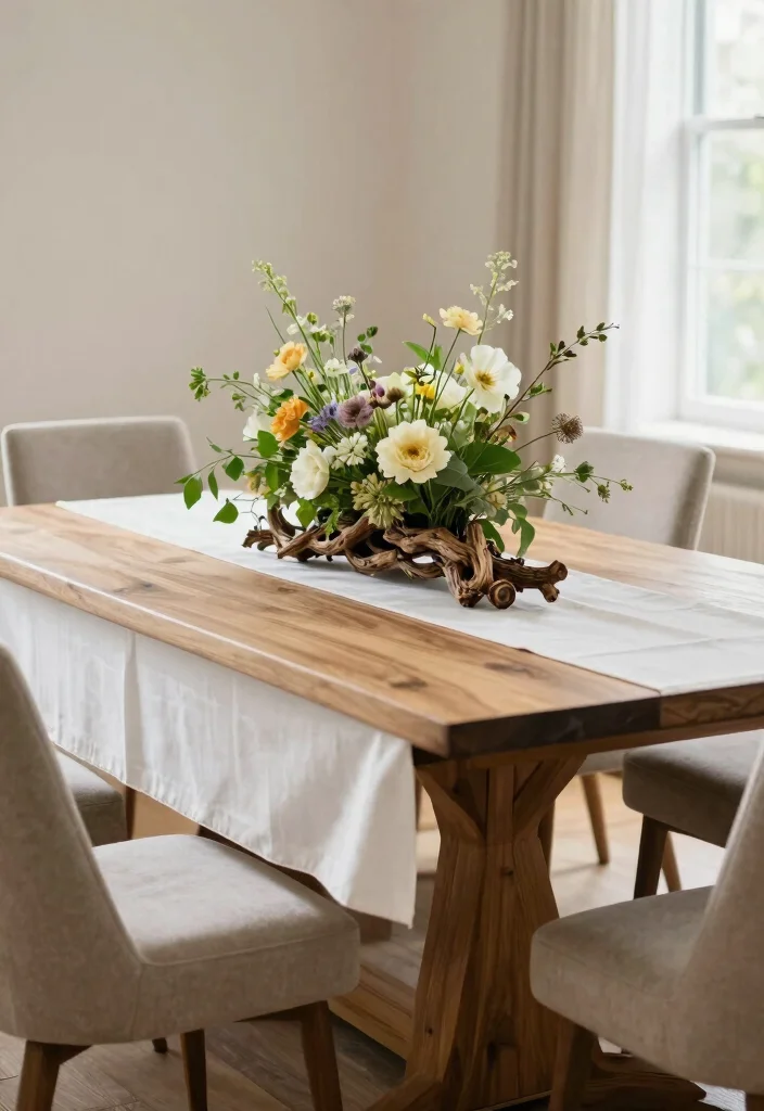 15 Dining Table Wooden Ideas With Timeless Warmth 42 15 Dining Table Wooden Ideas With Timeless Warmth - 12. Statement Centerpieces 1