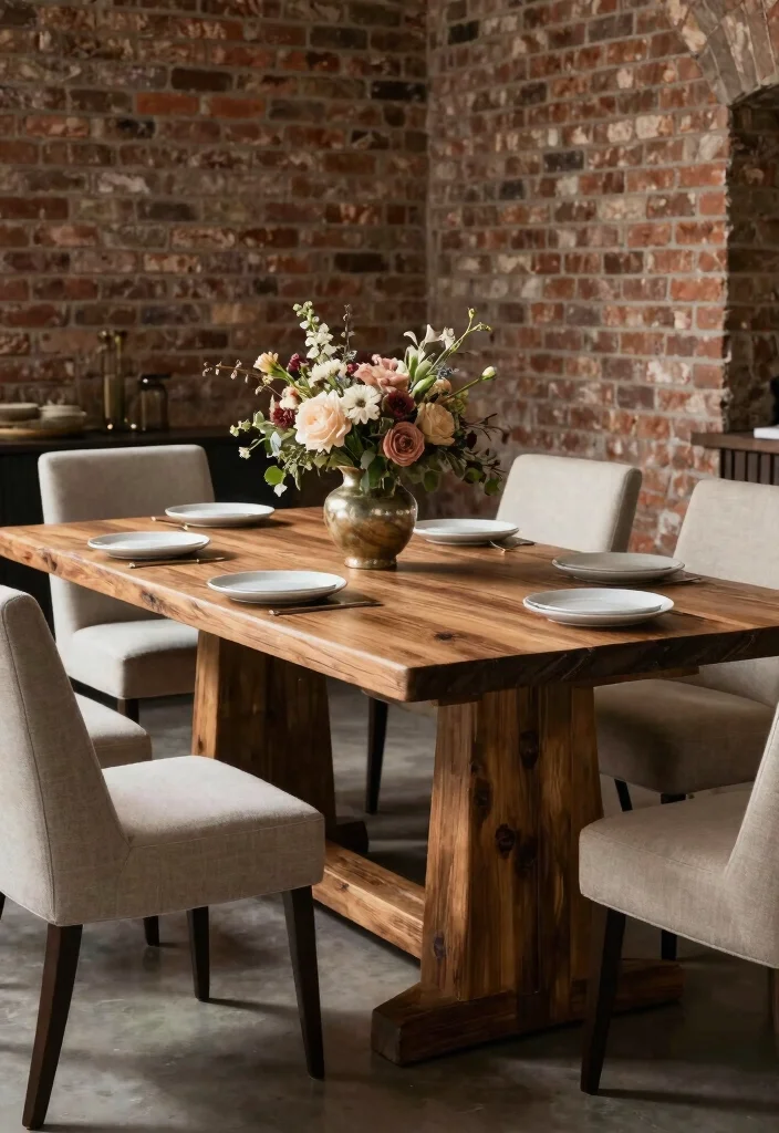 15 Dining Table Wooden Ideas With Timeless Warmth 27 15 Dining Table Wooden Ideas With Timeless Warmth - 7. Rustic Chic 1