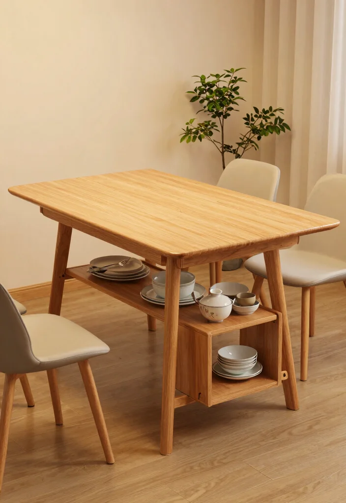 15 Dining Table Wooden Ideas With Timeless Warmth 28 15 Dining Table Wooden Ideas With Timeless Warmth - 8. Multi-Functional Designs 1