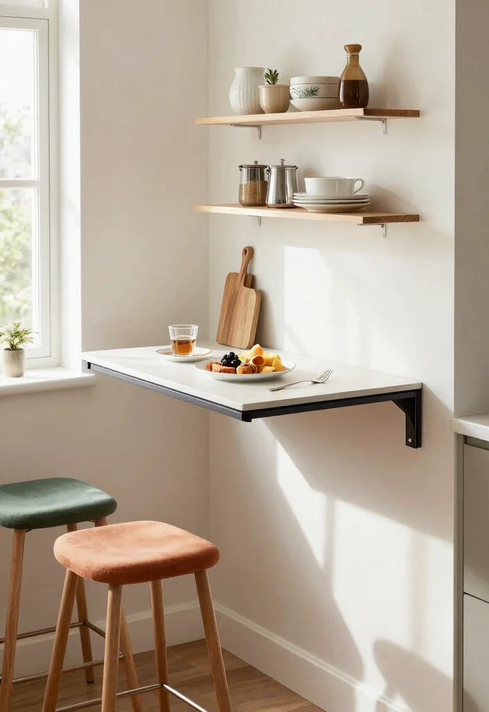 15 Dining Table for Small Spaces Ideas That Maximize Every Inch 14 15 Dining Table for Small Spaces Ideas That Maximize Every Inch - 4. Wall-Mounted Tables 1