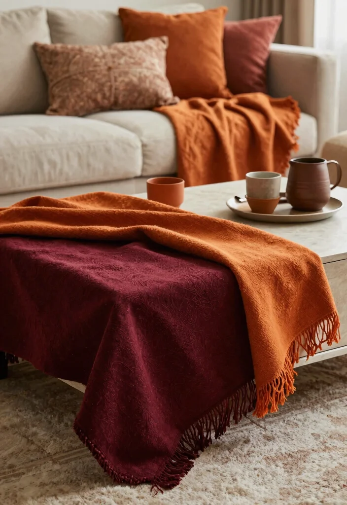 15 Fall Decor Coffee Table Ideas With Cozy Layers 41 15 Fall Decor Coffee Table Ideas With Cozy Layers - 11. Colorful Autumn Palettes 1