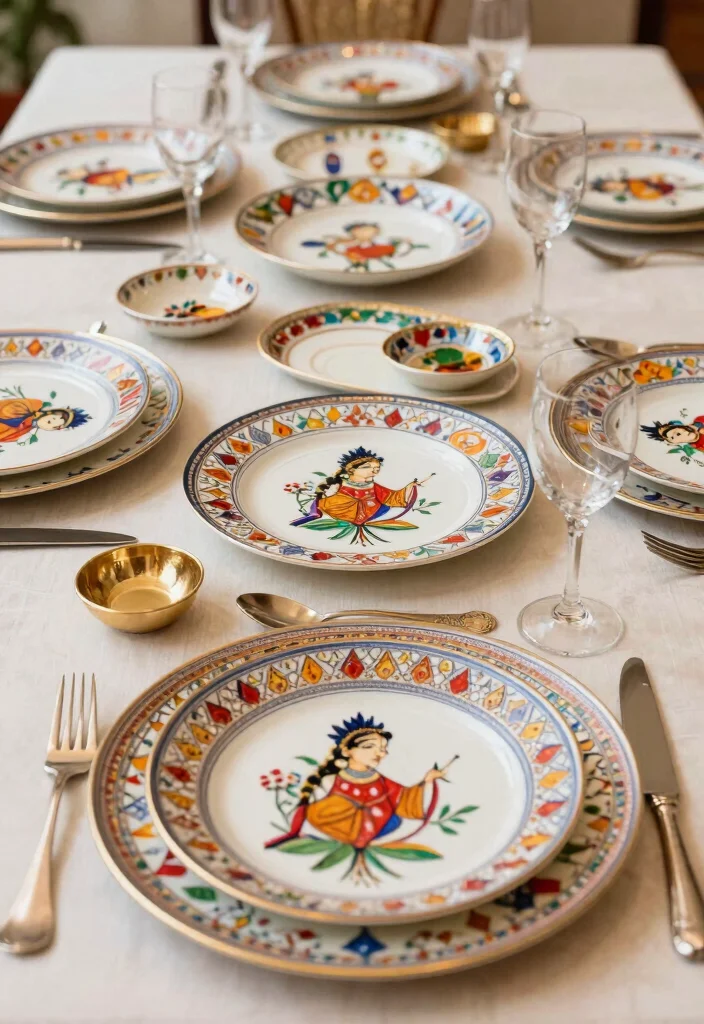 15 Indian Wedding Table Decor Ideas With Rich Detail - 12. Artistic Plates and Cutlery 1