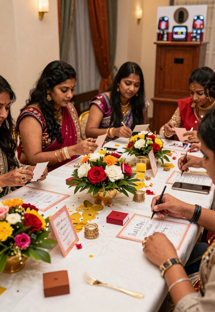 15 Indian Wedding Table Decor Ideas With Rich Detail - 14. Interactive Table Experiences 1