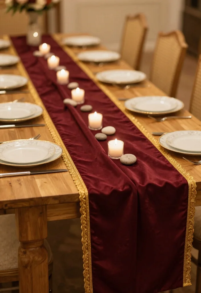 15 Indian Wedding Table Decor Ideas With Rich Detail - 4. Elegant Table Runner Creations 1