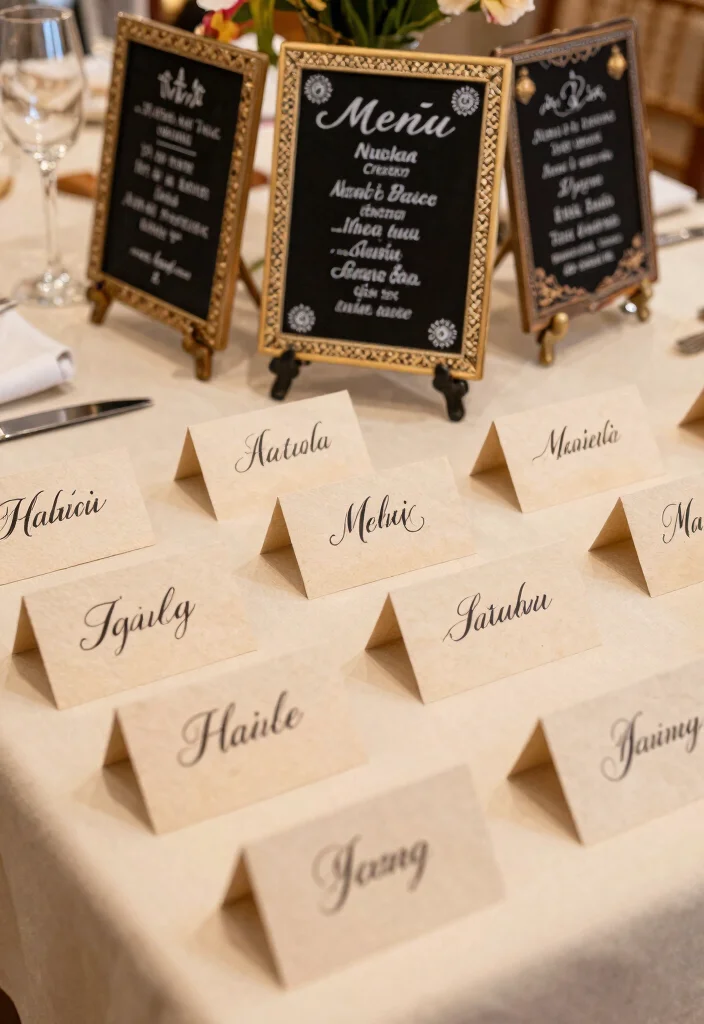 15 Indian Wedding Table Decor Ideas With Rich Detail - 7. Unique Table Signage and Labels 1