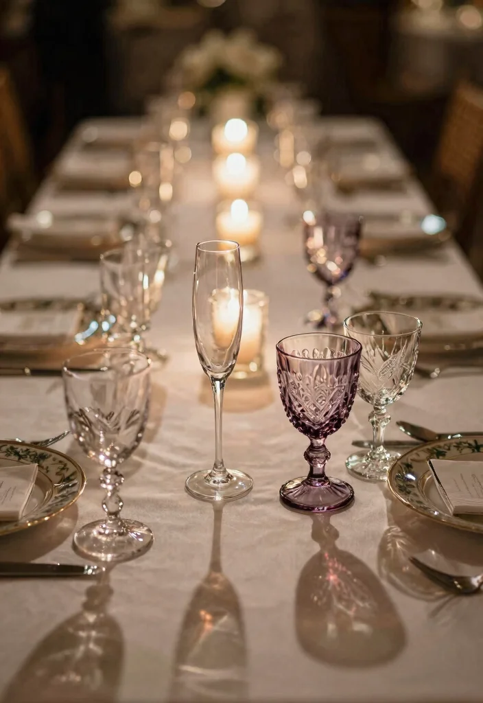 15 Indian Wedding Table Decor Ideas With Rich Detail - 8. Dazzling Glassware Arrangements 1