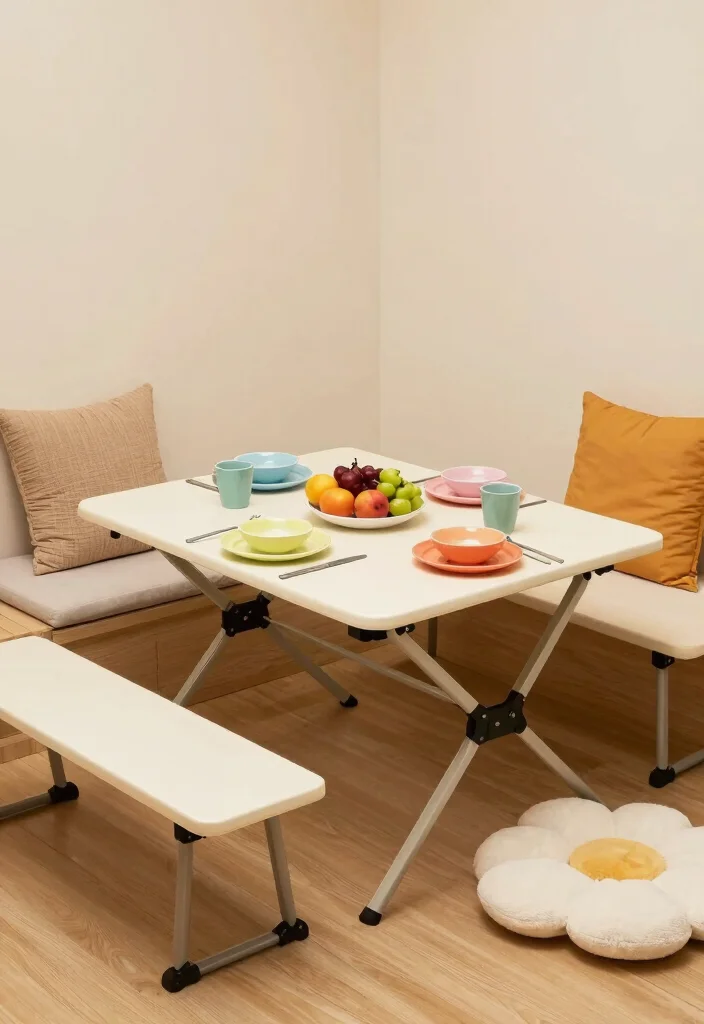 15 Mini Dining Table Small Spaces Ideas That Save Room 40 15 Mini Dining Table Small Spaces Ideas That Save Room - 10. Foldable Picnic Tables 1