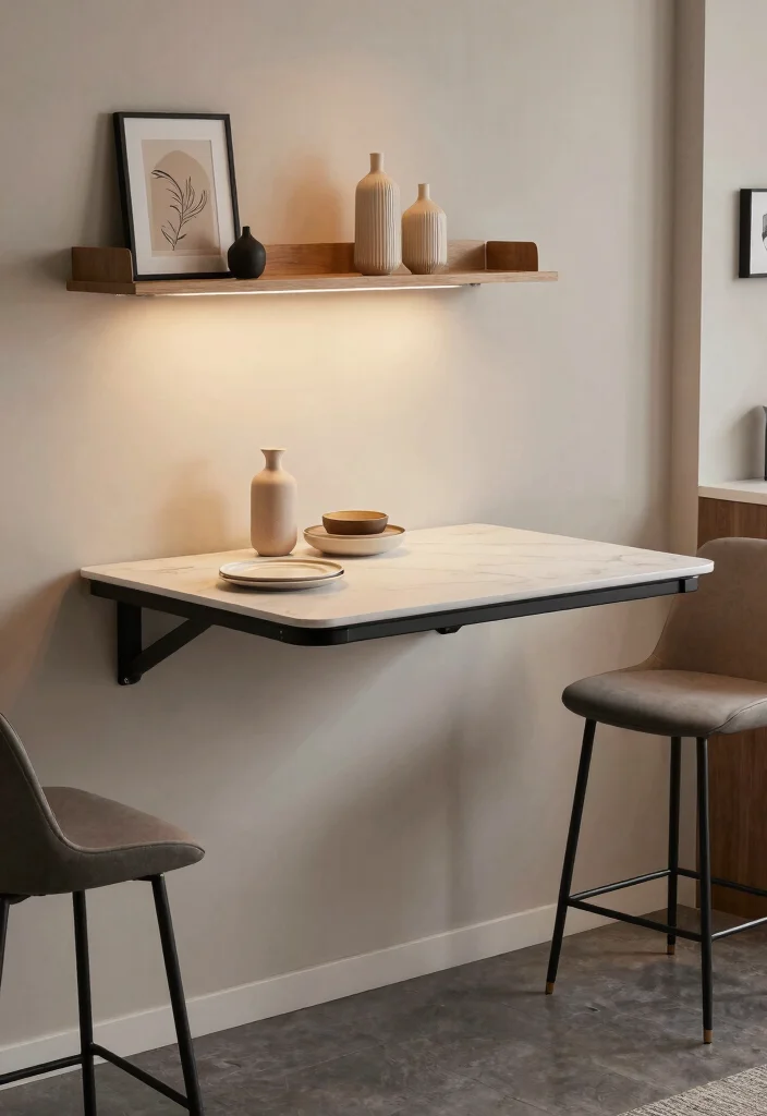 15 Mini Dining Table Small Spaces Ideas That Save Room 13 15 Mini Dining Table Small Spaces Ideas That Save Room - 3. Wall-Mounted Tables 1