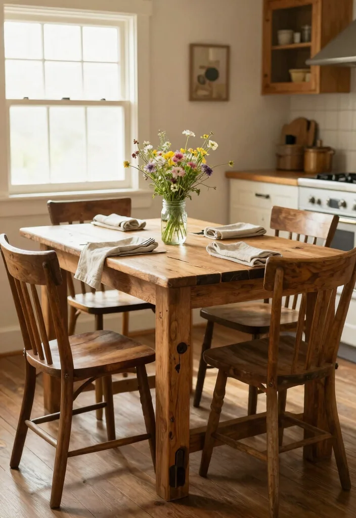 15 Mini Dining Table Small Spaces Ideas That Save Room 17 15 Mini Dining Table Small Spaces Ideas That Save Room - 7. Rustic Farmhouse Tables 1