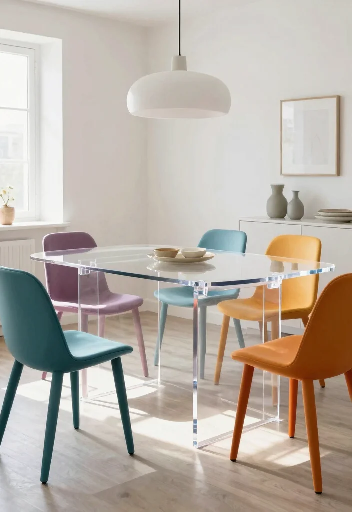 15 Mini Dining Table Small Spaces Ideas That Save Room 28 15 Mini Dining Table Small Spaces Ideas That Save Room - 8. Transparent Acrylic Tables 1