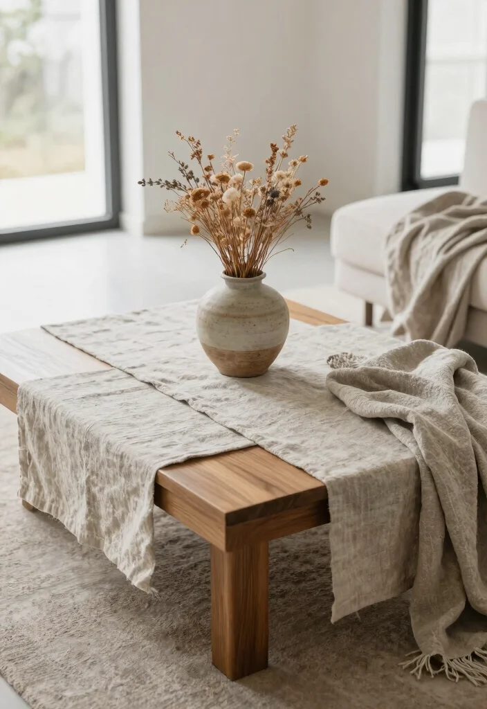 15 Square Coffee Table Decor Ideas That Look Balanced - 2. Layered Textiles 1