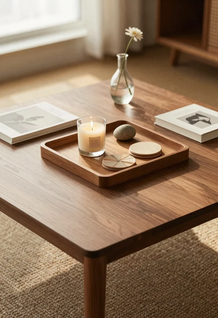 15 Square Coffee Table Decor Ideas That Look Balanced - 3. Decorative Trays 1