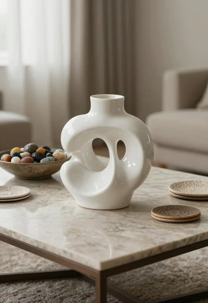 15 Square Coffee Table Decor Ideas That Look Balanced - 4. Artistic Centerpieces 1