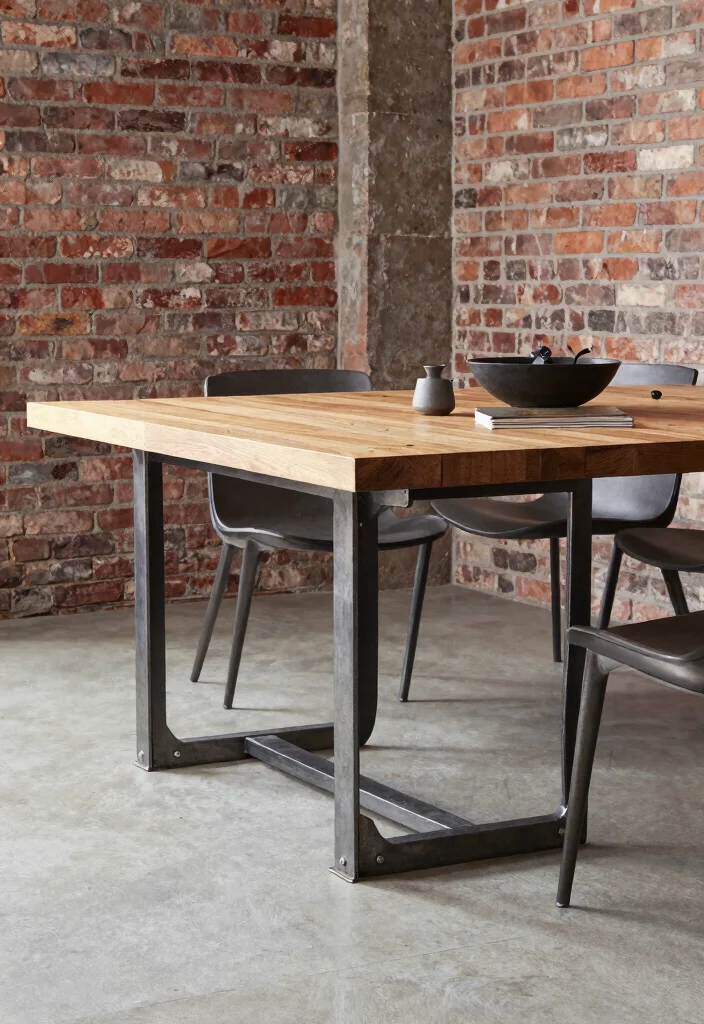 15 Upcycle Dining Table Ideas With Creative Makeover 41 15 Upcycle Dining Table Ideas With Creative Makeover - 11. Rustic Industrial Blend 1