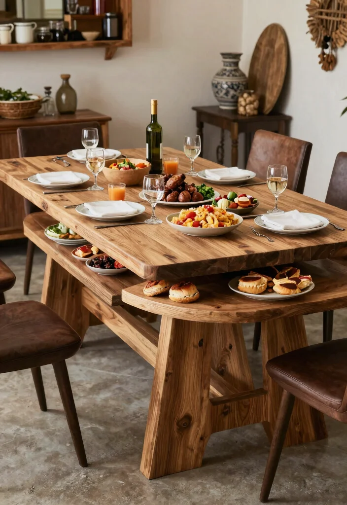 15 Upcycle Dining Table Ideas With Creative Makeover 42 15 Upcycle Dining Table Ideas With Creative Makeover - 12. Creative Table Riser 1