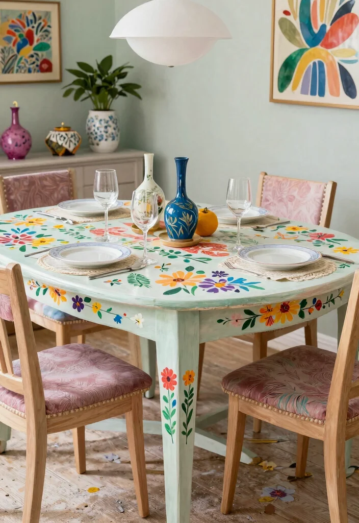 15 Upcycle Dining Table Ideas With Creative Makeover 53 15 Upcycle Dining Table Ideas With Creative Makeover - 13. Transforming with Decoupage 1