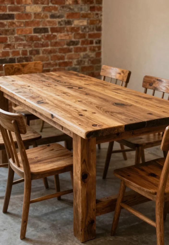 15 Upcycle Dining Table Ideas With Creative Makeover 12 15 Upcycle Dining Table Ideas With Creative Makeover - 2. Reclaimed Wood Beauty 1