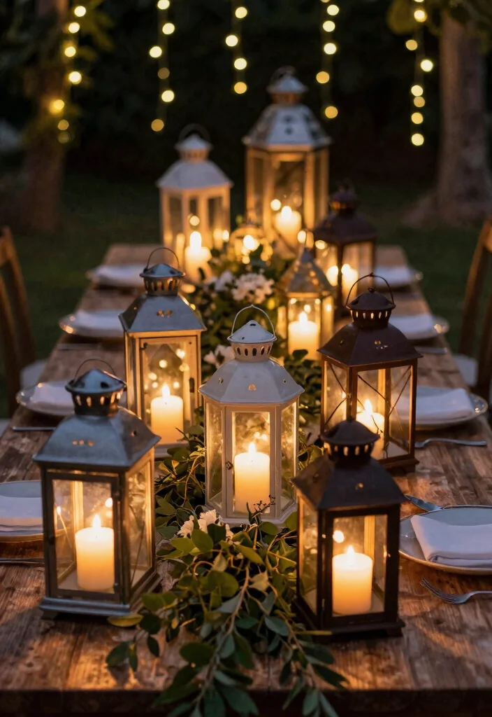 15 Western Wedding Table Decor Ideas With Rustic Flair 5 15 Western Wedding Table Decor Ideas With Rustic Flair - 5. Lanterns and Candles 1