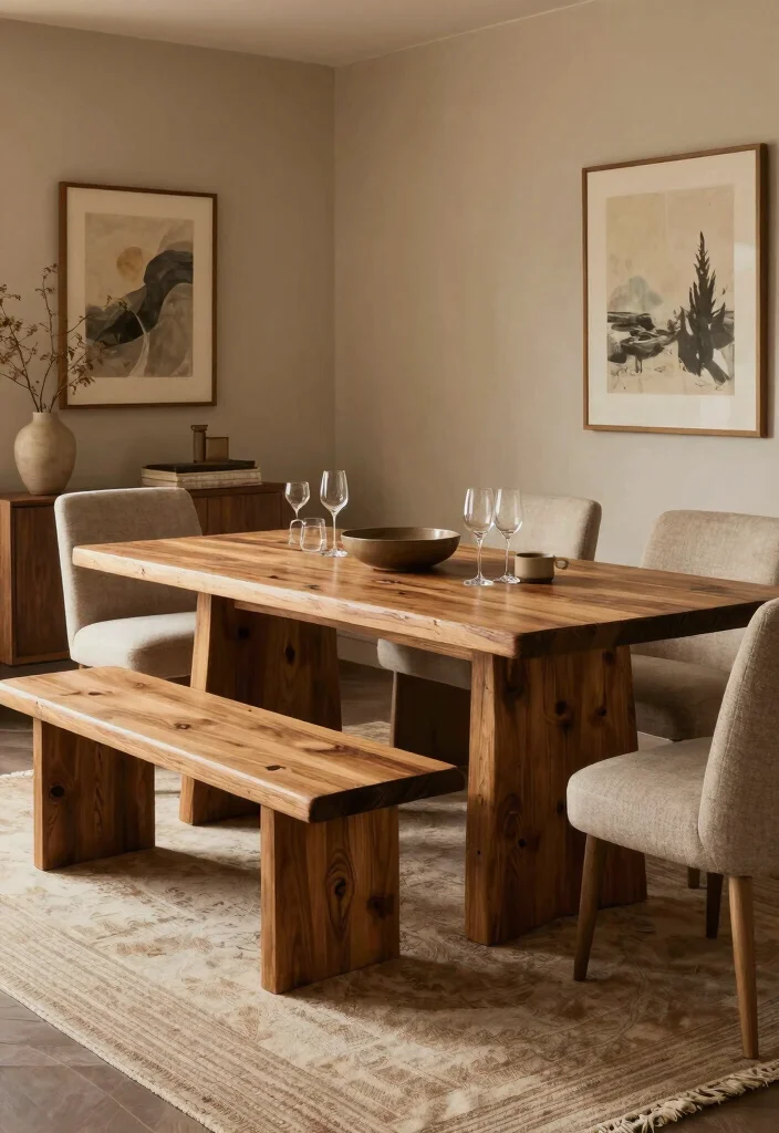 16 Bench Dining Table 2026 Trending Ideas That Feel Cozy & Modern 64 16 Bench Dining Table 2026 Trending Ideas That Feel Cozy & Modern - 14. Rustic Elegance 1