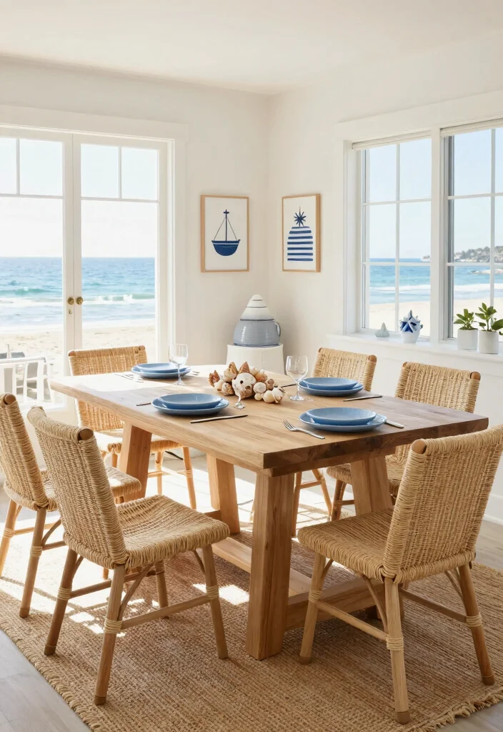 16 Bench Dining Table 2026 Trending Ideas That Feel Cozy & Modern 26 16 Bench Dining Table 2026 Trending Ideas That Feel Cozy & Modern - 6. Coastal Vibes 1