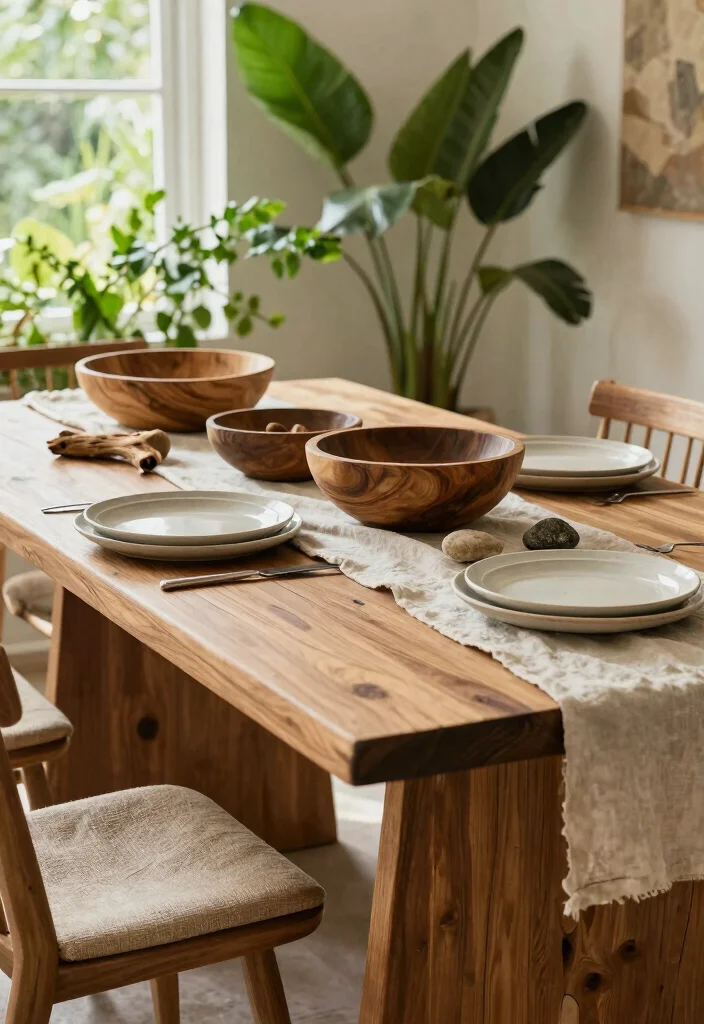 16 Boho Dining Room Table Ideas With Relaxed Vibes 1 16 Boho Dining Room Table Ideas With Relaxed Vibes - 1. Embrace Natural Elements 1