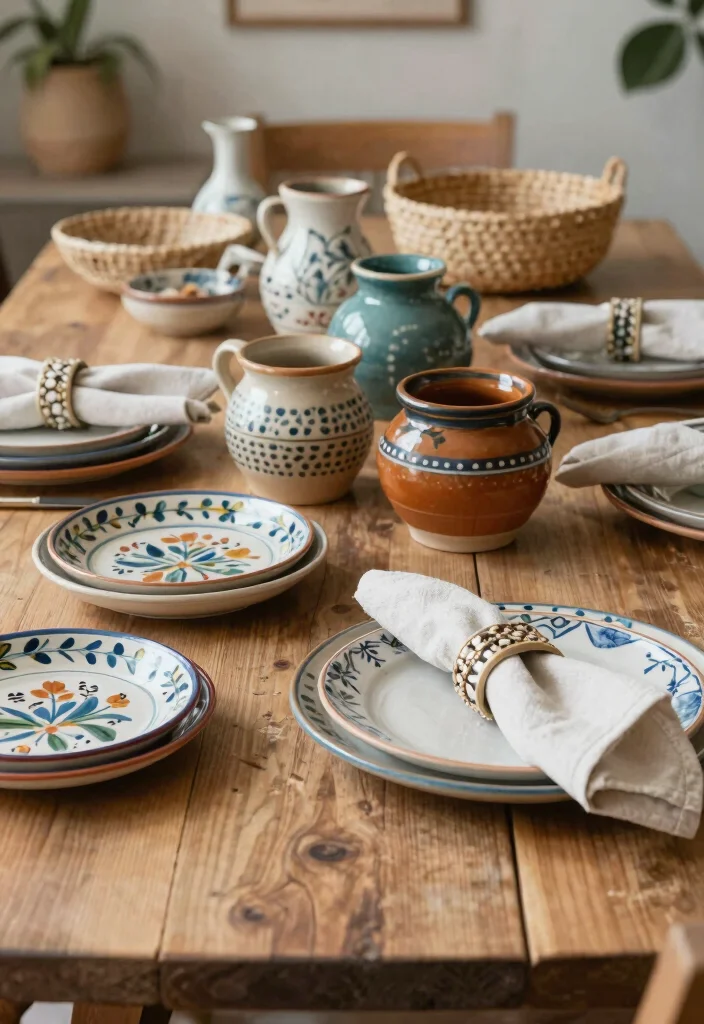 16 Boho Dining Room Table Ideas With Relaxed Vibes 53 16 Boho Dining Room Table Ideas With Relaxed Vibes - 13. Incorporate Handmade Touches 1