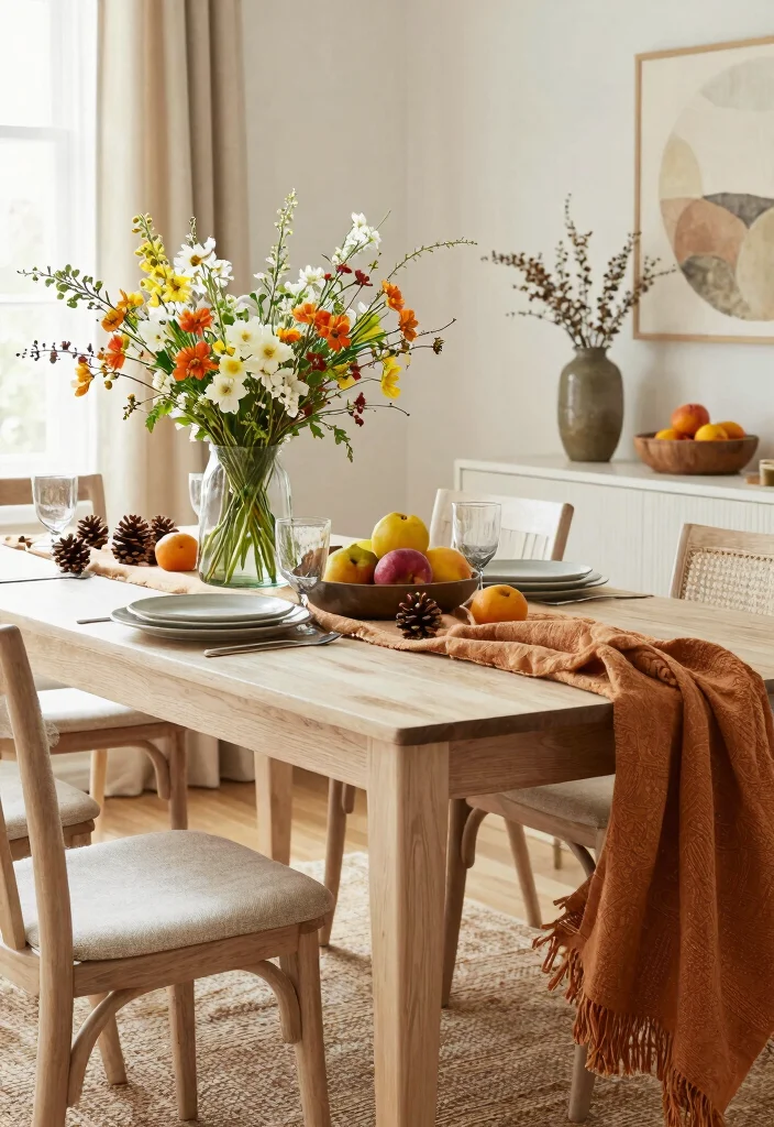 16 Boho Dining Room Table Ideas With Relaxed Vibes 54 16 Boho Dining Room Table Ideas With Relaxed Vibes - 14. Seasonal Decor Changes 1