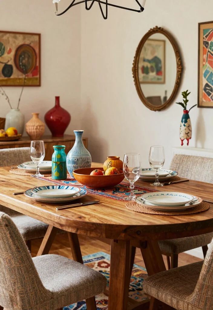 16 Boho Dining Room Table Ideas With Relaxed Vibes 66 16 Boho Dining Room Table Ideas With Relaxed Vibes - 16. Embrace the Eclectic 1