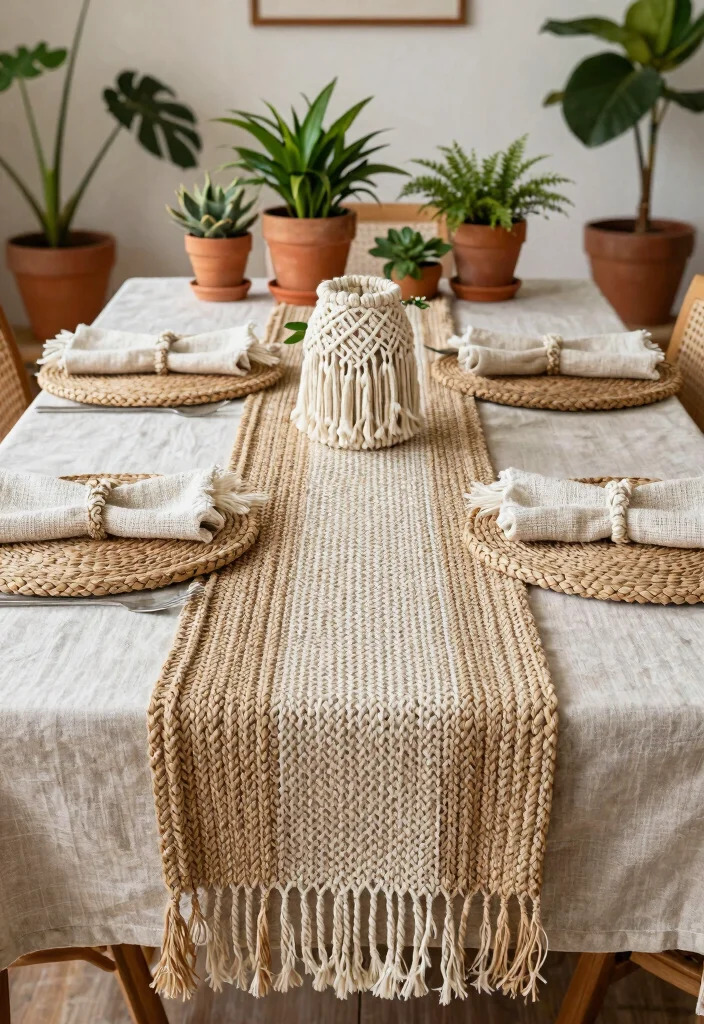 16 Boho Dining Room Table Ideas With Relaxed Vibes 2 16 Boho Dining Room Table Ideas With Relaxed Vibes - 2. Layer Your Textures 1