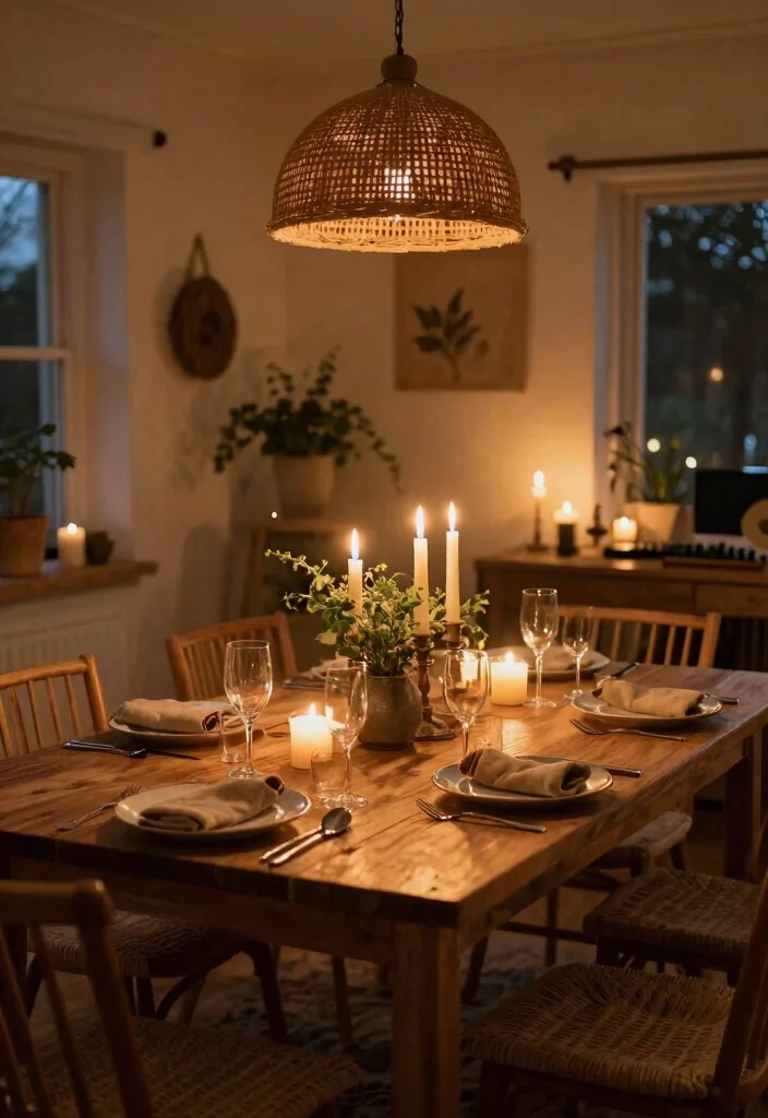 16 Boho Dining Room Table Ideas With Relaxed Vibes 38 16 Boho Dining Room Table Ideas With Relaxed Vibes - 8. Create an Inviting Atmosphere 1