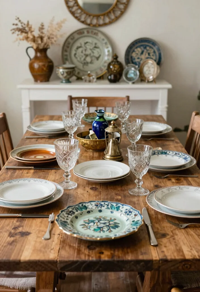 16 Boho Dining Room Table Ideas With Relaxed Vibes 39 16 Boho Dining Room Table Ideas With Relaxed Vibes - 9. Utilize Vintage Finds 1