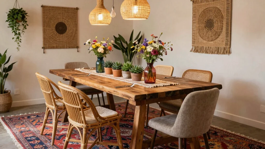 16 Boho Dining Room Table Ideas With Relaxed Vibes