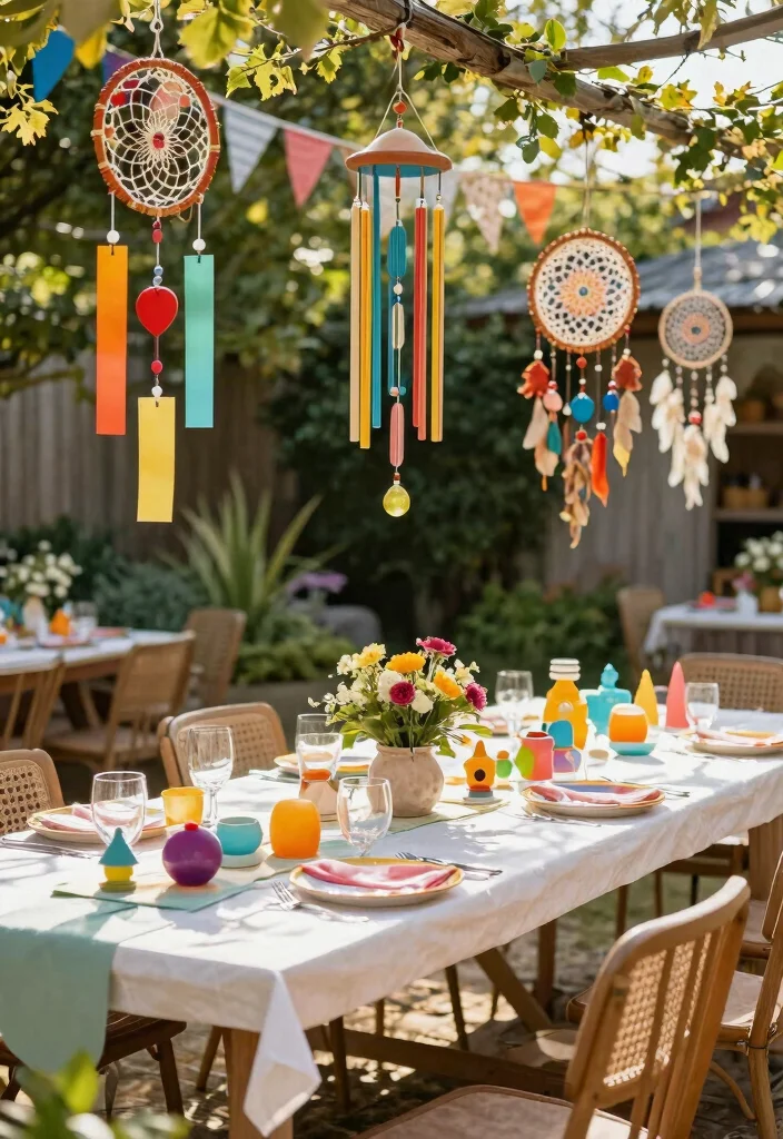 16 Boho Table Decor Ideas With Free Spirited Style - 12. Whimsical Accents 1