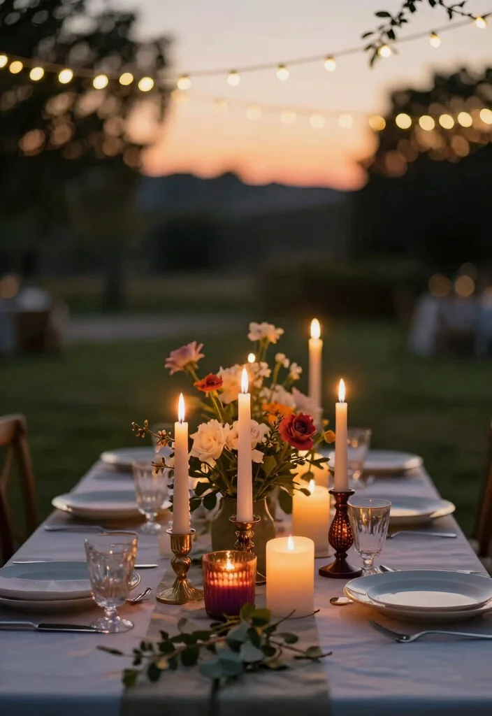 16 Boho Table Decor Ideas With Free Spirited Style - 5. Candlelit Ambiance 1