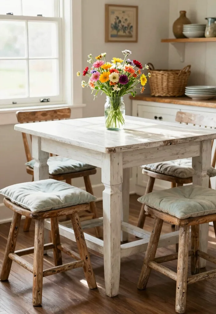 16 Counter Height Dining Table Set Ideas With Modern Flair 3 16 Counter Height Dining Table Set Ideas With Modern Flair - 3. Vintage Farmhouse Vibes 1