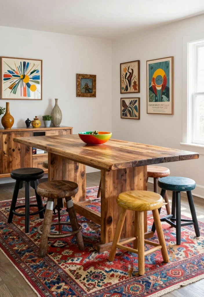 16 Counter Height Dining Table Set Ideas With Modern Flair 27 16 Counter Height Dining Table Set Ideas With Modern Flair - 7. Eclectic Mix and Match 1