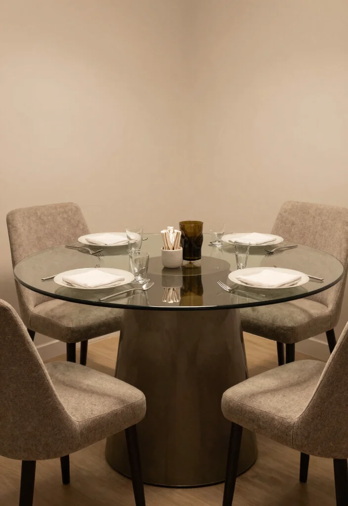 16 Dining Table Glass Top Design Ideas That Look Sleek 50 16 Dining Table Glass Top Design Ideas That Look Sleek - 10. Elegant Round Glass Tables 1