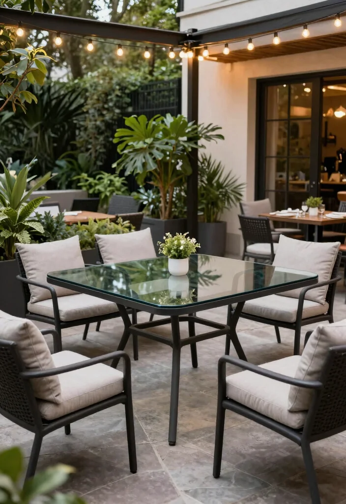 16 Dining Table Glass Top Design Ideas That Look Sleek 54 16 Dining Table Glass Top Design Ideas That Look Sleek - 14. Outdoor Glass Tables for Al Fresco Dining 1