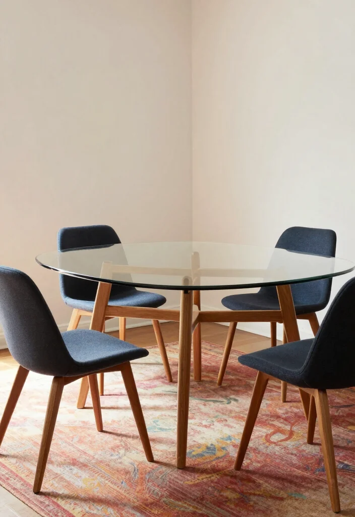 16 Dining Table Glass Top Design Ideas That Look Sleek 38 16 Dining Table Glass Top Design Ideas That Look Sleek - 8. Mid-Century Modern Aesthetic 1