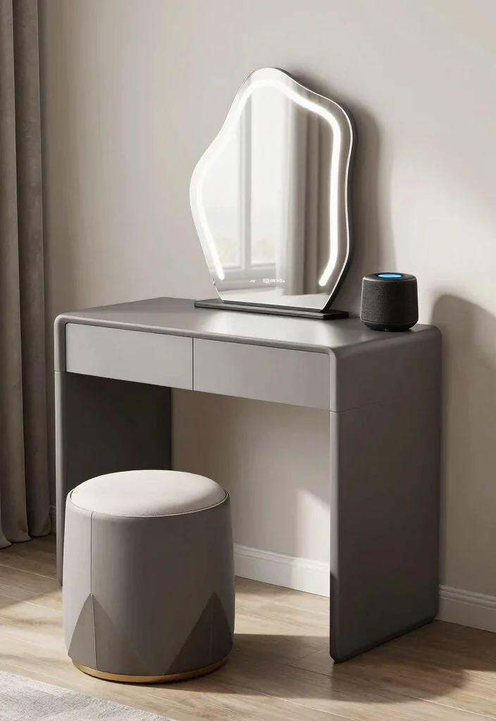 16 Dressing Table Decor 2026 Trending Ideas With Chic Touches 51 16 Dressing Table Decor 2026 Trending Ideas With Chic Touches - 11. Futuristic Elements 1