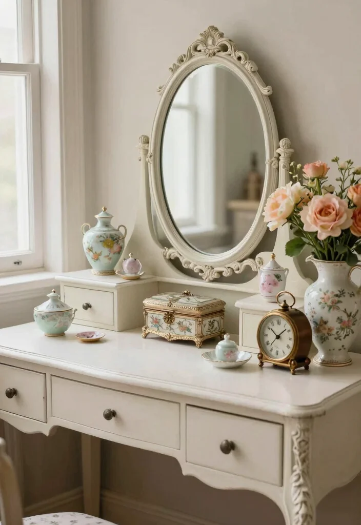16 Dressing Table Decor 2026 Trending Ideas With Chic Touches 3 16 Dressing Table Decor 2026 Trending Ideas With Chic Touches - 3. Vintage Touches 1