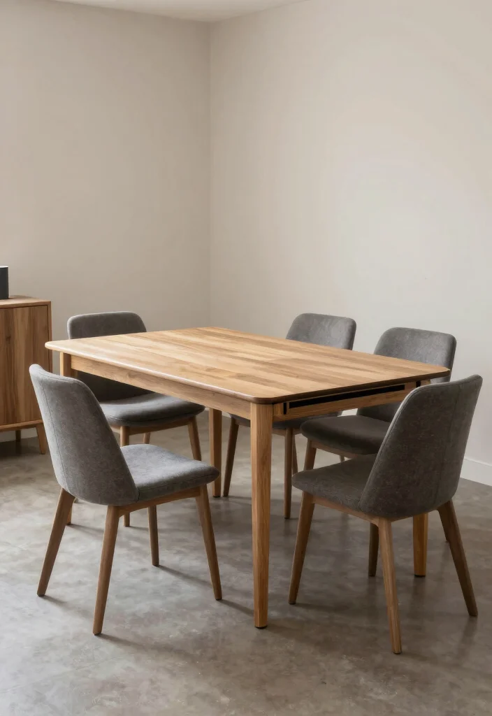 16 Eco-Friendly 6 Chair Dining Table Ideas For Family Gatherings - 10. Multi-Purpose Space-Saving Designs 1