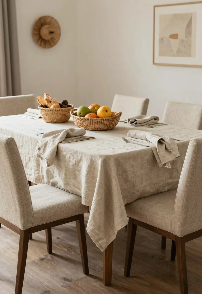 16 Eco-Friendly 6 Chair Dining Table Ideas For Family Gatherings - 14. Eco-Friendly Textiles and Accents 1